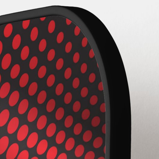 Black Red Abstract Halftone aangepaste tekstnaam P Pickleball Paddle (Links Detail)