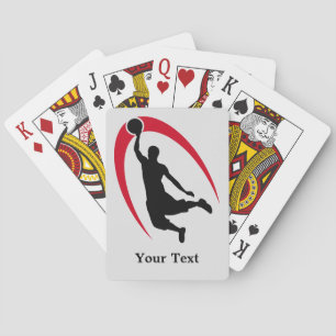 Black Red Basketball-speler Pokerkaarten