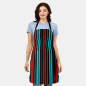 Black Red Blue Stripes Pattern   Schort (Gedragen)