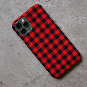 Black Red Buffalo Lumberjack Pset Check Patroon iPhone 11 Pro Hoesje