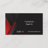 Black & Red Cartes de visite 41 Pack de 100 (Dos)