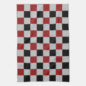 Black Red Check Sport Drapeau Design Serviette de (Vertical)