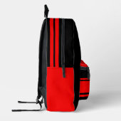 Black & Red Design Backpack Bedrukte Rugzak (Links)