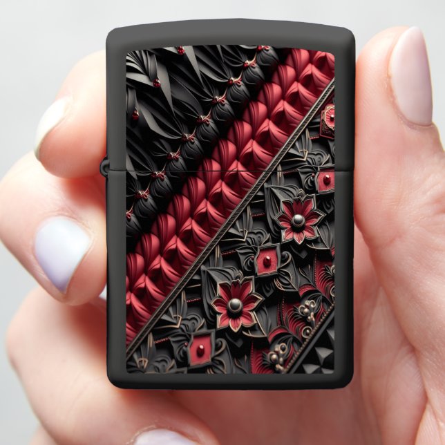Black Red Diamond Tufted Regal (In Hand)