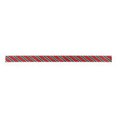 Black Red en White Striped Pattern Lint (Voorkant)