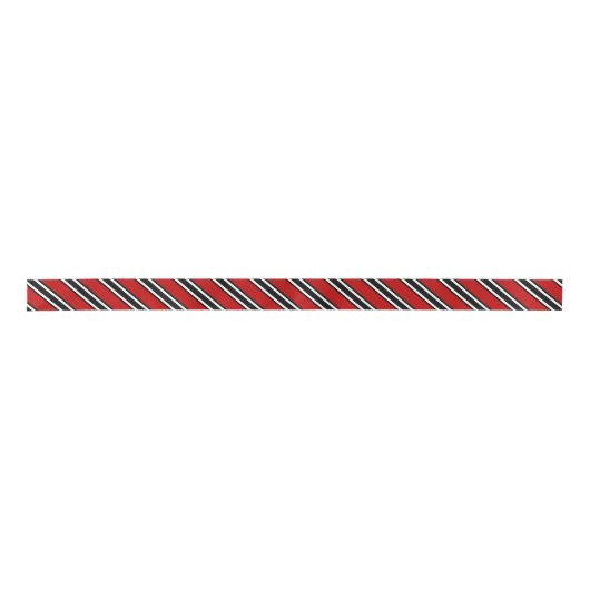 Black Red en White Striped Pattern Lint (Voorkant)
