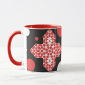Black & Red Geometric Pattern Mug (Gauche)