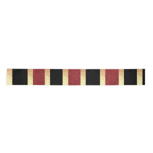 Black Red Golden Stripes Modern Lint