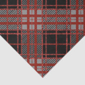 BLACK RED GRAY HALLOWEEN PLAID PATTERN TISSUEPAPIER (Detail)