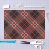 BLACK RED GRAY HALLOWEEN PLAID PATTERN TISSUEPAPIER (Craft)