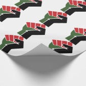 Black Red Green Fist Cadeaupapier (Hoek)
