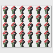 Black Red Green Fist Cadeaupapier (Vlak)