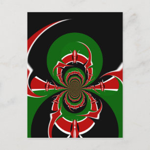 BLACK RED GREEN GRAPHICS HAKUNA MATATA BRIEFKAART