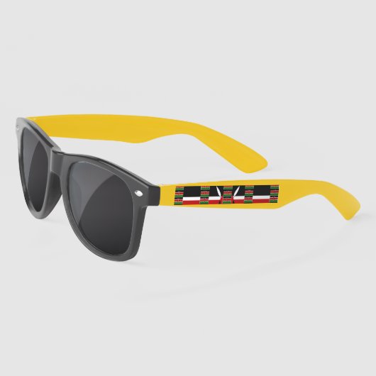 Black Red Green-Shades Kenya Bottom-up Flag Zonnebrillen (Links)