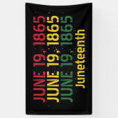Black Red Green Yellow 19 1865 juni Spandoek (Verticaal)