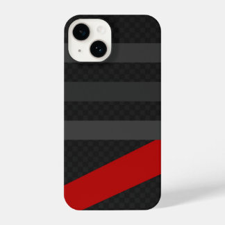 Black, Red, Grey Carbon Fiber Phone Case – Modern  iPhone 14 Hoesje
