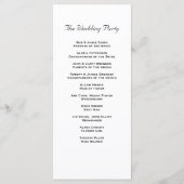 Black Red Grey Zinnia Programme de mariage des fle (Dos)
