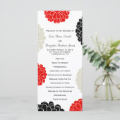 Black Red Grey Zinnia Programme de mariage des fle (Debout devant)