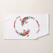 Black & Red Japanese Koi Fish Artistic (Serviette à main)