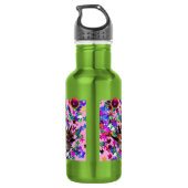 BLACK RED JESTER MASK, Masquerade Party Monogram Waterfles (Achterkant)