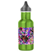 BLACK RED JESTER MASK, Masquerade Party Monogram Waterfles (Links)