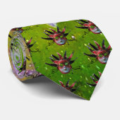 BLACK RED JESTER MASK, Masquerade Party Stropdas (Opgerold)