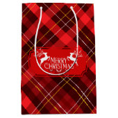 Black Red Kerstmis Medium Cadeauzakje (Voorkant)