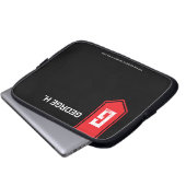 Black Red Laptop Case for Man (Voorkant onderkant)