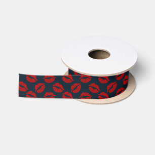 Black Red lips Valentijn party Lint
