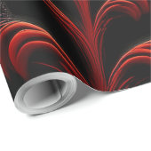 Black & Red Mandelbrot Fractal Highway To Hell Cadeaupapier (Rol Hoek)