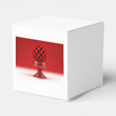 Black & Red Mandy Ball On Metallic Rose Base Bedankdoosjes (Achterkant)