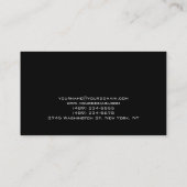 Black Red Monogram Interior Designer Visitekaartje (Achterkant)