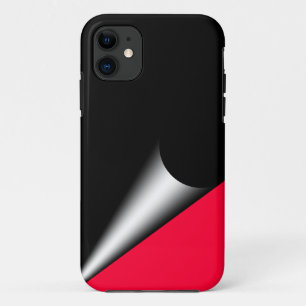 Black Red Page Curl Hoesje-Mate Hoesje