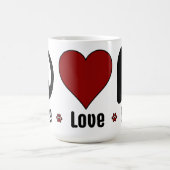 Black Red Peace Love BBG Mug (Centre)