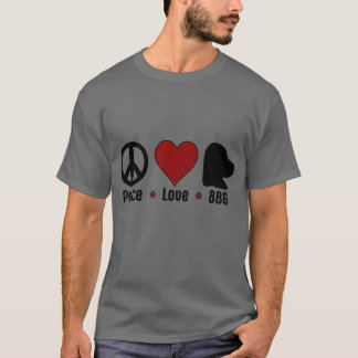 Black Red Peace Love BBG T-shirt