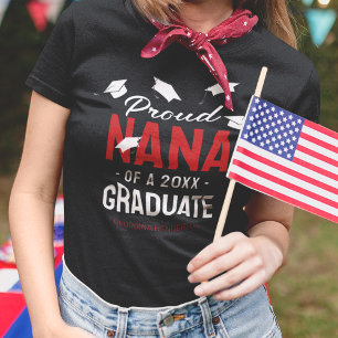 Black Red Proud Nana 2025 Afstuderen T-shirt