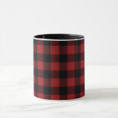Black Red Pset-geborduurde koffie-Mok - Modern Mok (Midden)