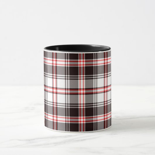 Black Red Pset Patroon Mok (Midden)