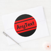 Black Red Race stripes Elke Sticker tekst (Envelop)