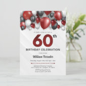 Black Red Silver & White Invitation 60e anniversai (Debout devant)