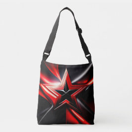 Black Red Star Crossbody Bags Crossbody Tas