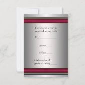 Black Red Star de David Bar Mitzvah RSVP (Dos)