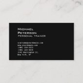 Black Red Stripe Fitness Carte de visite sportif (Dos)