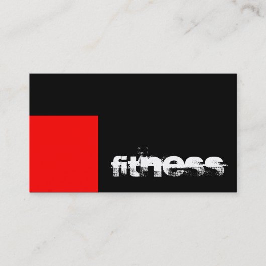 Black Red Stripe Fitness Carte de visite sportif (Devant)