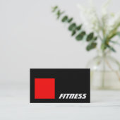 Black Red Stripe Fitness Visitekaartje (Staand voorkant)