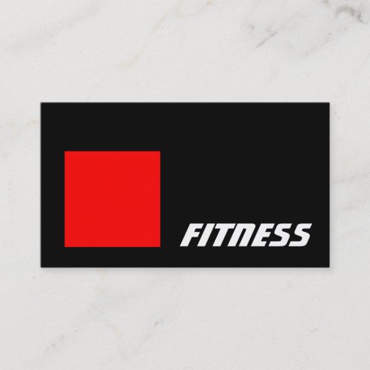 Black Red Stripe Fitness Visitekaartje (Voorkant)