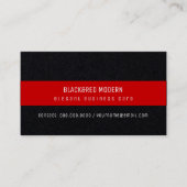 black&red stripe modern elegant pro visitekaartje (Voorkant)