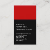 Black Red Stripes Fitness Carte de visite Sport (Dos)