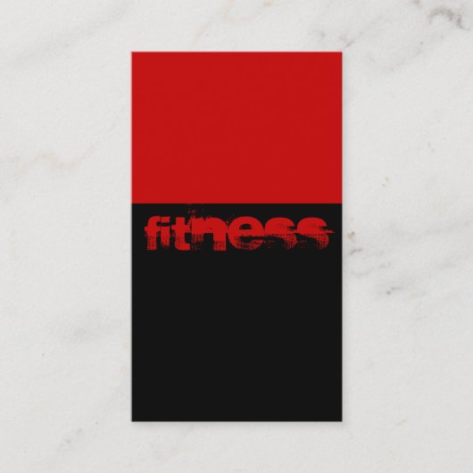 Black Red Stripes Fitness Carte de visite Sport (Devant)