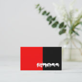 Black Red Stripes Fitness Carte de visite Sport (Debout devant)